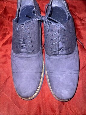 Cole Haan Harrison Suede and Felt material Navy Blue Wingtip Oxfords Size 13